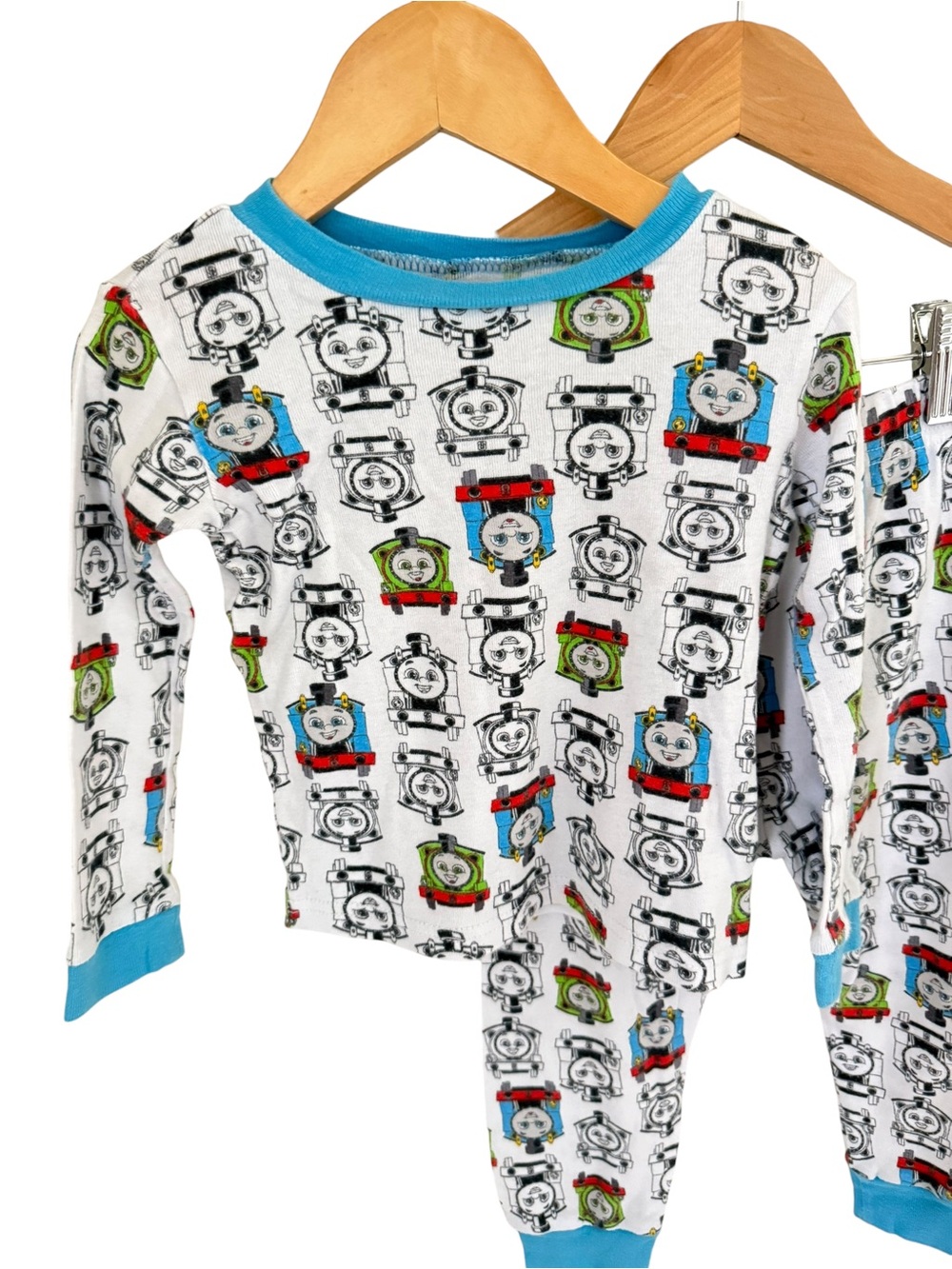 Thomas & Friends White Blue Red Green Kids Pajama Set 3T
